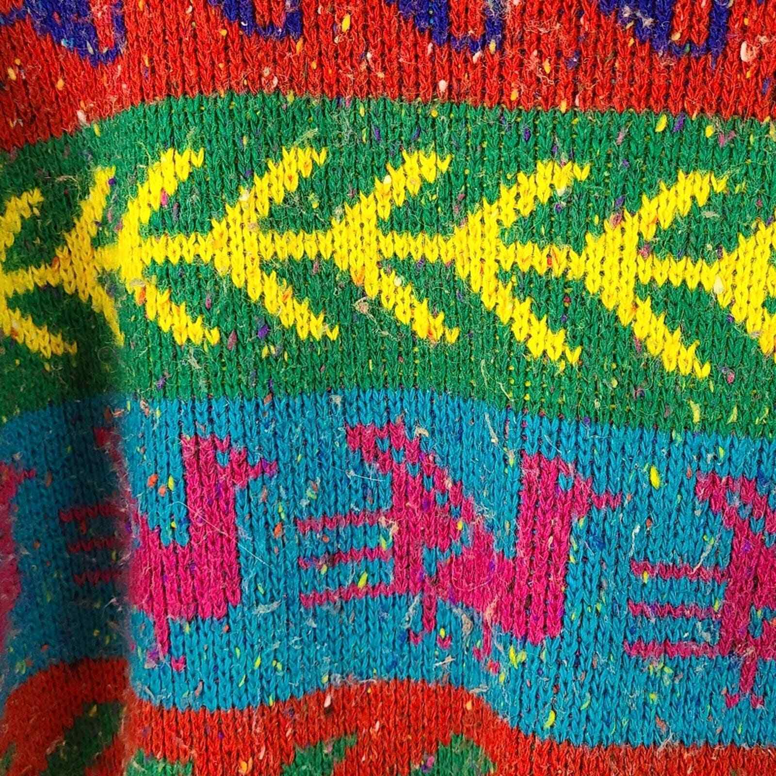 Vintage E.Z. Spirit sweater bright horizontal str… - image 6