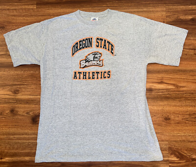Vintage Adidas Oregon State Beavers Athletics Gray 1990s Size Large L OSU Tee