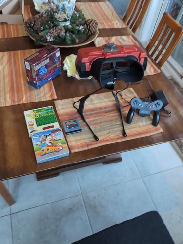 Nintendo Virtual Boy With Three Games And AC Adapter And AC Adapter Box READ! - Picture 20 of 24