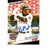 Ben Metzinger 2024 Wisconsin Timber Rattlers signed autograph baseball card d