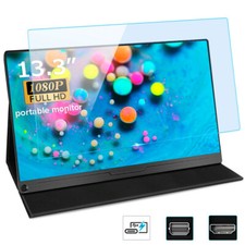 Portable 13.3'' USB C HDMI Monitor Gaming Monitor IPS Screen 1920x1080P Display