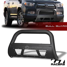 For 2010-2024 Toyota 4Runner Matte Blk Studded Mesh Bull Bar Brush Bumper Guard