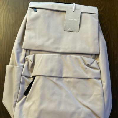 Everlane Black The ReNew Transit Backpack (Warm Quartz)