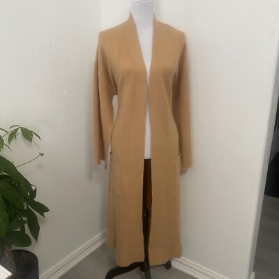 ASOS   Threadbare Longline Soft Camel Cardigan with Tie-belt and Pockets Sz 6NWT