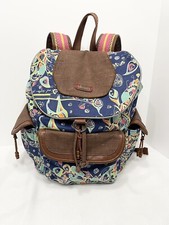 Sakroots By The Sak Radiant Flap Backpack Artistic Circle Peace Peacock Hearts