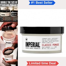 Pomade 6 oz Water Based Strong Hold Low Shine Easy Wash Out Restylable All Hair