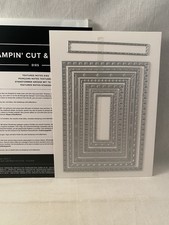 TEXTURED NOTES Dies Stampin Up Nested Retangles Decorative Edge 2605