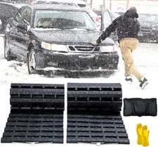 Tire Traction Mats Emergency Recovery Board for Auto in Mud Snow Roll-up Storage