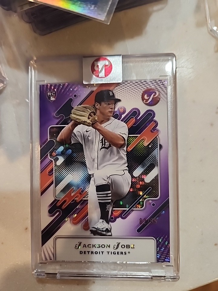 2025 Topps Finest - Common Jackson Jobe #35 Purple Refractor /250 (RC)