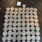 Vintage Lot of 153 Kennedy Half Dollar, U.S.A. Silver Toned Coins 1971  Lot 163