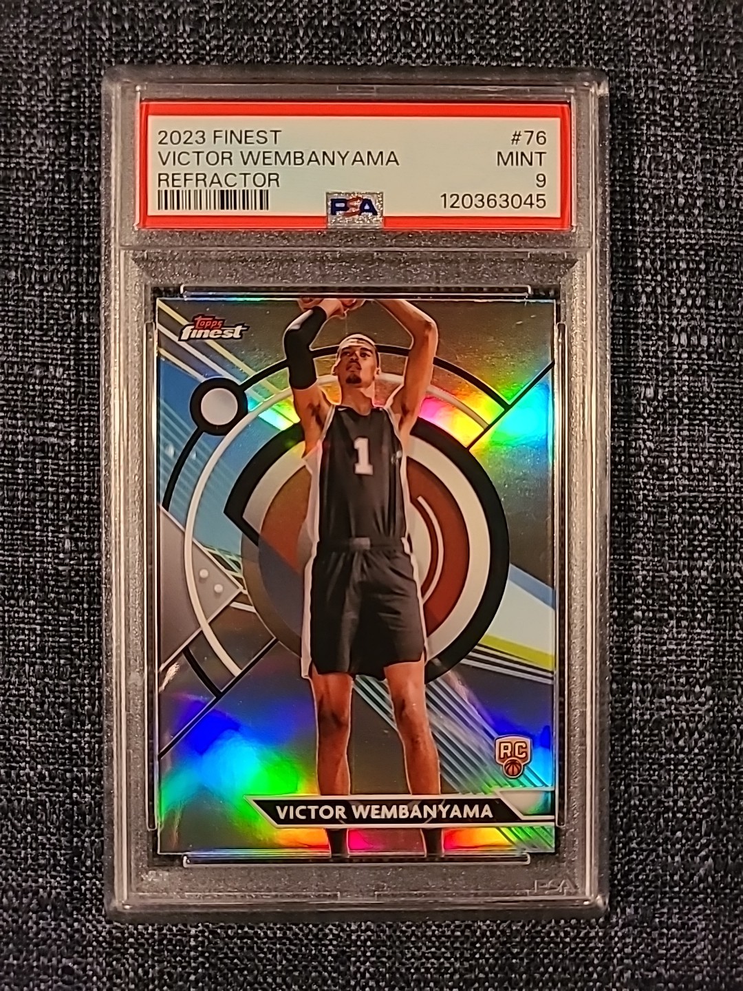 2023 TOPPS FINEST #76 VICTOR WEMBANYAMA REFRACTOR