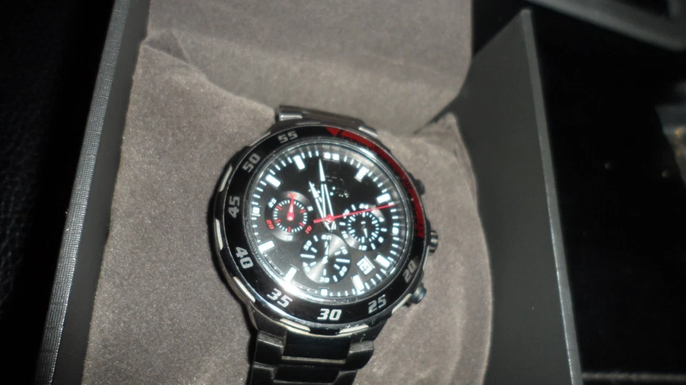 Bulova 98B365 Sport Black Stainless Steel Chronograph Men's Watch / USED COND - Image 4 of 4