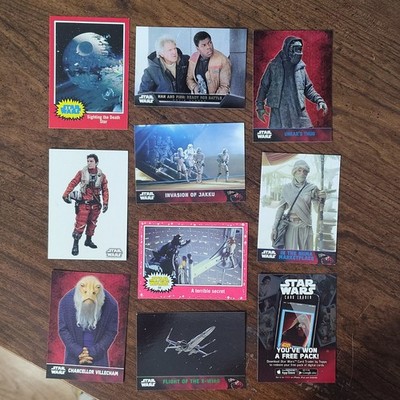 Topps Star Wars The Force Awakens 2015 9 Trading Cards. Lot Chase Poe CC-4. 