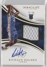 2015-16 Panini Immaculate Rookie 76/99 Richaun Holmes #132 Patch Auto f1p