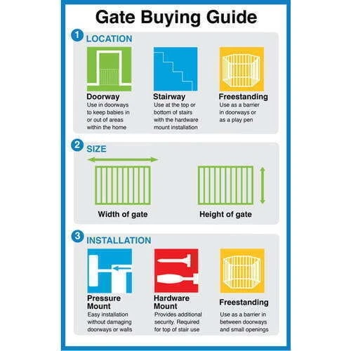 Baby Safety Gate 29”- 47” Extra Wide Walk Thru Pet Dog Fence Door Child Indoor - Picture 6 of 12