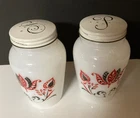 Vintage 1950’s MCM Fire King Anchor Hocking Modern Tulip Salt & Pepper Shakers