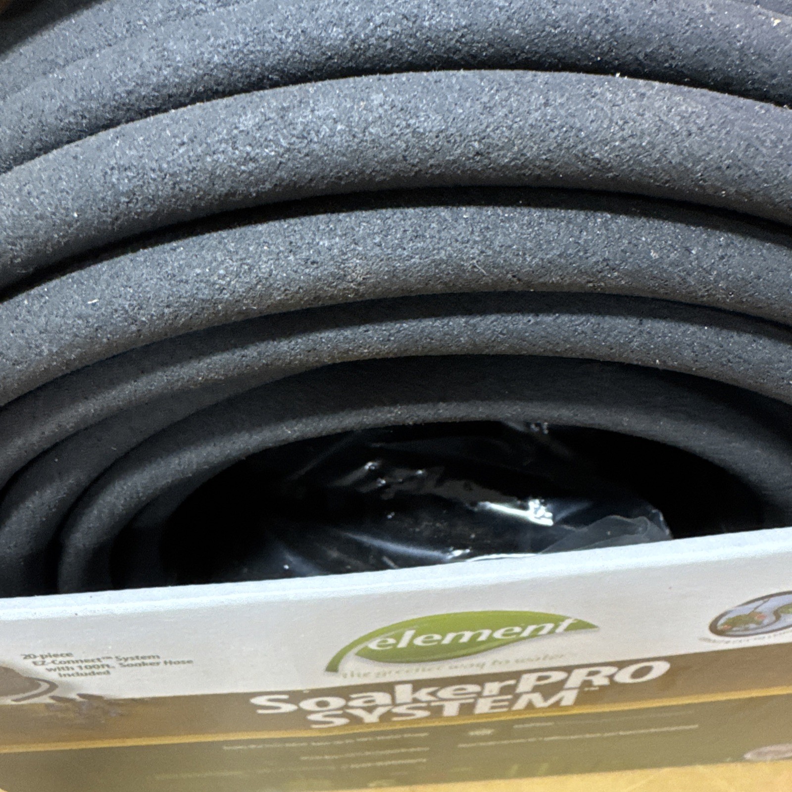 Element Soaker Hose Pro System Garden Kit, Black, 100 ft New in Box