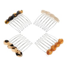4 Pcs Wedding Hair Comb Small Plastic Clips Easy Hairstyle Accessory