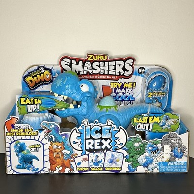 ZURU Smashers Dino Series 3 Ice Rex Interactive Dinosaur Toy New Damaged Box