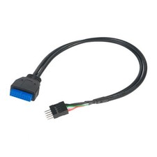 Image of Akasa AK-CBUB36-30BK USB 3.0 19-pin motherboard female connector to USB 2.0 9-pi