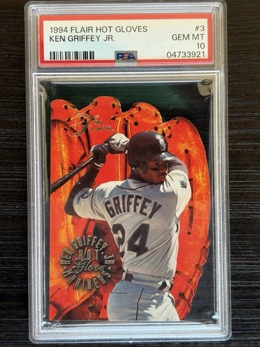 1994 Flair Hot Gloves - Ken Griffey Jr #3 - PSA 10 - Pop 457