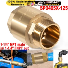SP0465X-125 One Way Brass Check Valve 1-1/4" NPT male in/ 1-1/4" FNPT out 1 Pack