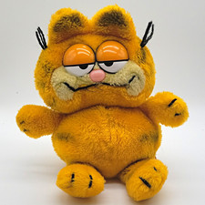 Dakin Vintage Garfield Plush Stuffed Animal Orange Black 1978