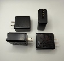 4-Pack, 65W GaN Dual-Port USB-C  USB-A Wall Charger, PD Fast Charge, Black
