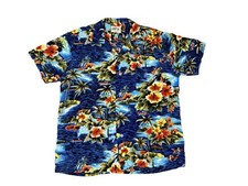 Vintage 50s Mona Loa Aloha Shirt Men  s 15.5 MED Hawaiian Loop Collar Rayon Japan