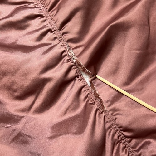 Burberry Longline Bomber Jacket Fur Trim Hood - Rose - Flawed As Is - Women's S - Picture 13 of 14