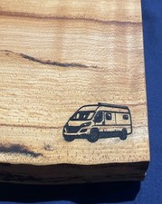 James Martin Style Sycamore Live Edge Chopping Board UK Made Campervan engraving