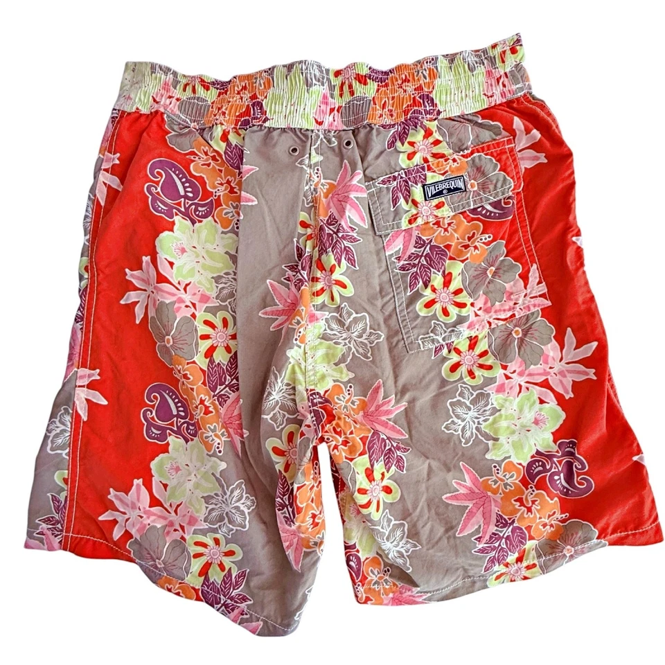 Pantalones Cortos de Natación Vilebrequin Para Hombres de Secado Rápido Floral Paisley Diseñador Surf GRANDES Foto 2 de 4