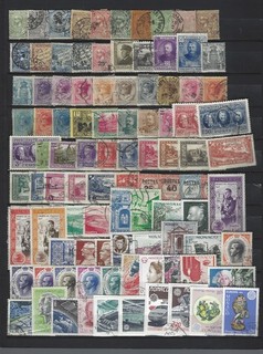 Monaco 100 different stamped stamps and 1 blok from 1891