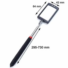 Telescopic LED lit Mirror Inspection Extending Swivel Car Garage Mechanics Chrom