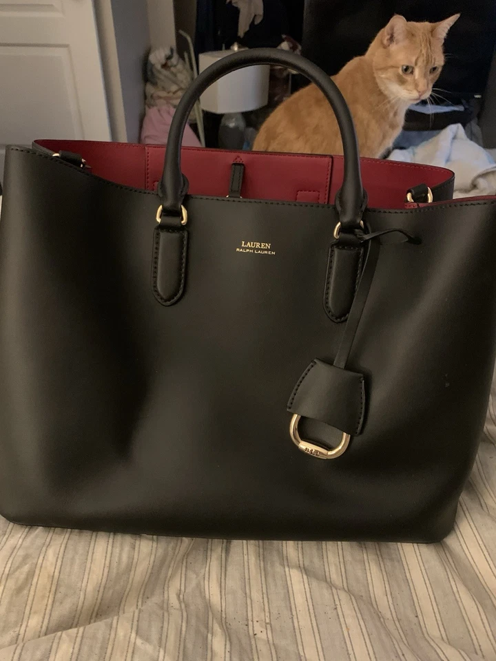 Ralph Lauren слегка б/у исполнительный черный кожаный исполнительный сумка Touch класса - Изображение 2 из 4