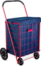 Handy Laundry Shopping Cart Liner, 18" X 15" X 24", Square Bottom, Navy Blue