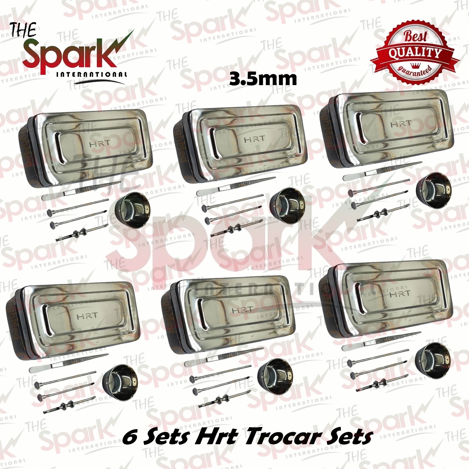 3.5mm HRT Trocar kits Hormone Replacement Pellet Insertion Trocars 6 Sets