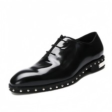 British Men's Real Leather Metal Rivets Lace Up Oxfords Casual Dress Shoes Party
