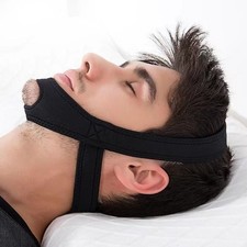 Snore Stop Belt Mouth Anti Snoring Cpap Chin Strap Sleep Apnea Jaw Head Band