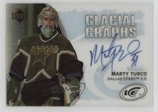 2005-06 Upper Deck Ice Glacial Graphs Marty Turco #GG-MT Auto 08es