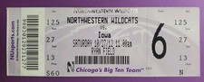 Northwestern Wildcats Iowa Hawkeyes Football Ticket 10/27 2012 Kain Colter 4 TDs