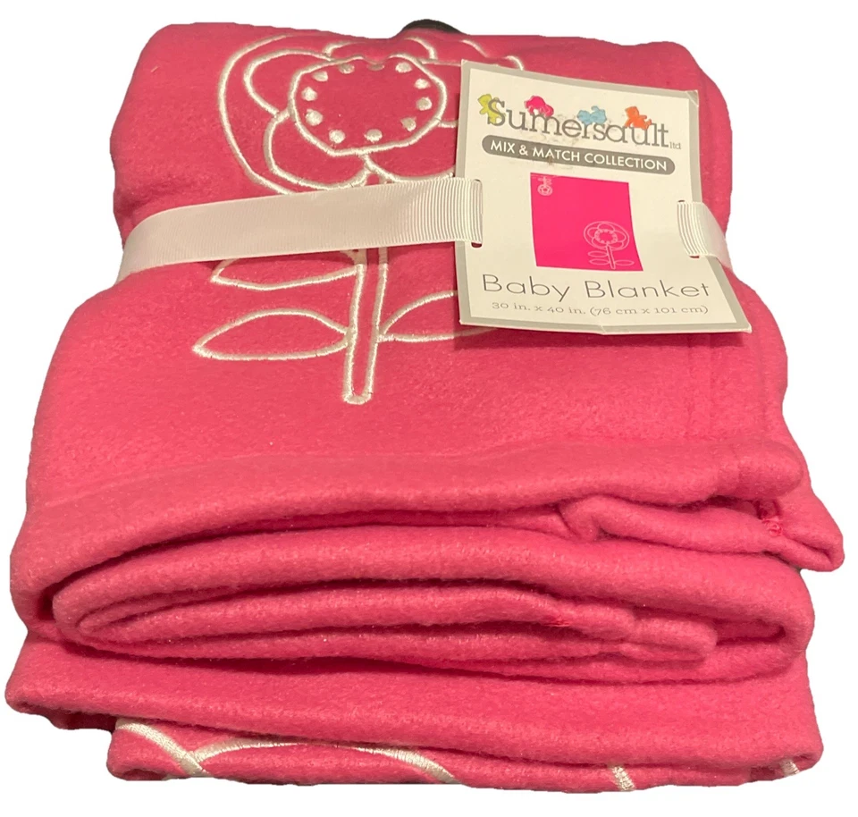 SUMERSAULT MIX & MATCH COLLECTION MANTA BEBÉ ROSA REGALO DISEÑO 30 X 40 NUEVO Foto 4 de 4