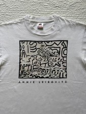 Vintage Keith Haring T Shirt 90s Annie Leibovitz Portrait Made In USA Large