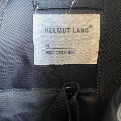 Vintage 1999 Helmut Lang Long Down Coat Size 42 Black Length 107cm - Picture 5 of 9