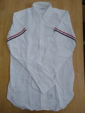 NWOT Thom Browne White Oxford Cloth Button Down Grosgrain Arms TB4 16-35