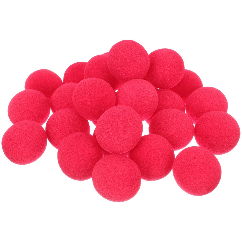 Set of 2 Clown Nose Sponge Ball Child Cosplay Prop Decor Carnival Supply