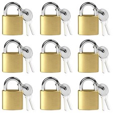9Pcs Small Luggage Locks with Keys Mini Padlo...