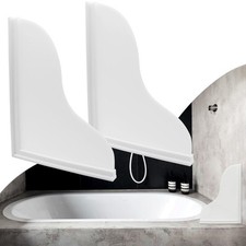 Large Waterproof Shower Splash Guards for Bathtub, Self-Adhesive, 2 Pack