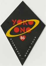 Yoko Ono 1986 Starpeace concert tour memorabilia rare Laminated Backstage Pass