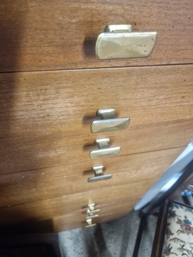 Vintage 1960s Meredew Teak Tallboy, Mid-Century Chest of 7 Drawers (photo 5)